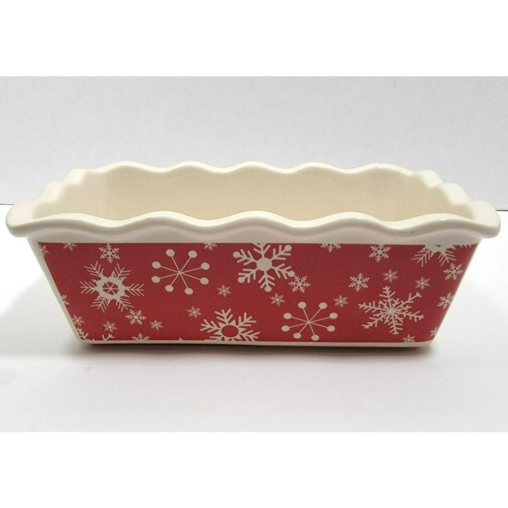 Carden Ridge Snowflake Bread Loaf Pan Baking Oven Dishwasher Safe 8" x 4"
